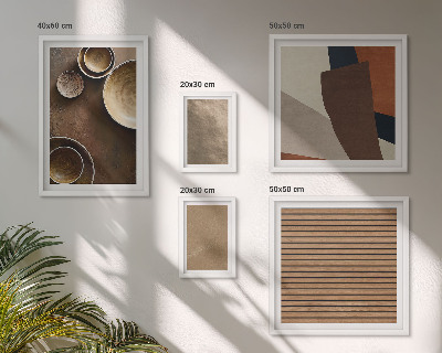 Wanddecoratie compositie Minimalistische stenen constructies