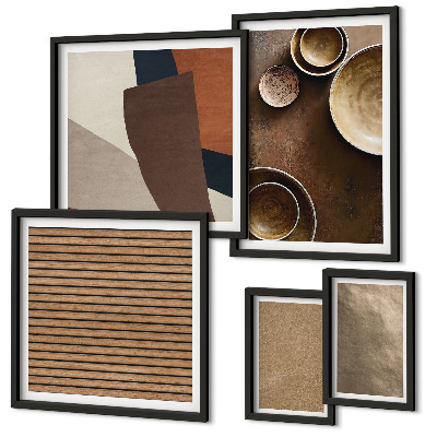 Wanddecoratie compositie Minimalistische stenen constructies