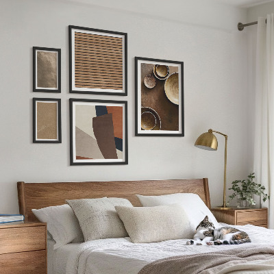 Wanddecoratie compositie Minimalistische stenen constructies