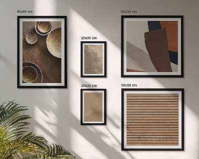 Wanddecoratie compositie Minimalistische stenen constructies