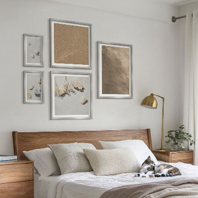 Wanddecoratie compositie stenen strand natuurlijke structuren