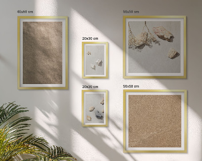 Wanddecoratie compositie stenen strand natuurlijke structuren