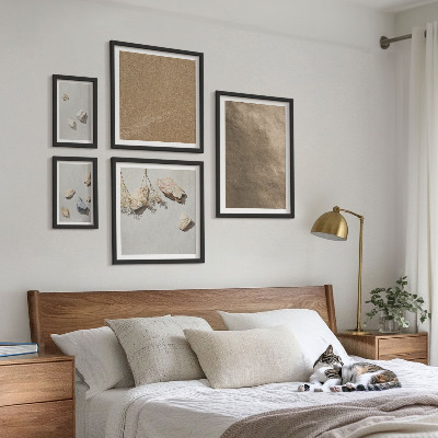 Wanddecoratie compositie stenen strand natuurlijke structuren
