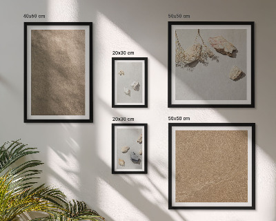 Wanddecoratie compositie stenen strand natuurlijke structuren
