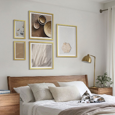 Moderne schilderijen set Minimalistische texturen warm
