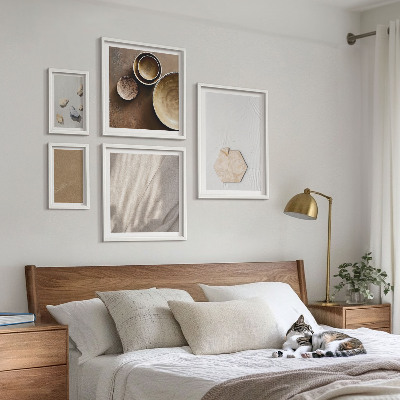 Moderne schilderijen set Minimalistische texturen warm