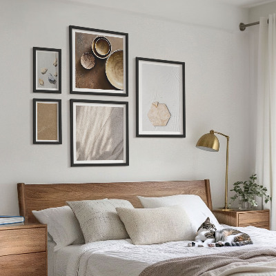 Moderne schilderijen set Minimalistische texturen warm