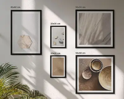 Set van moderne schilderijen met minimalistische warme texturen
