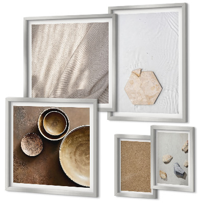 Moderne schilderijen set Minimalistische texturen warm