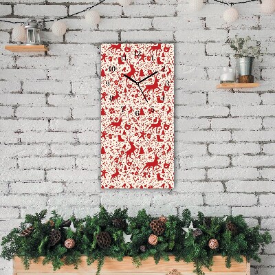 Wandklok Verticaal Kerst rendier decoratie winter