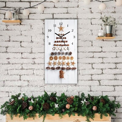 Wandklok Verticaal Peperkoek kerstboom kerstboom decoraties