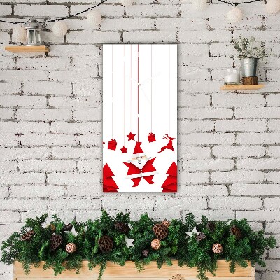 Wandklok Verticaal Santa Claus Christmas Gifts