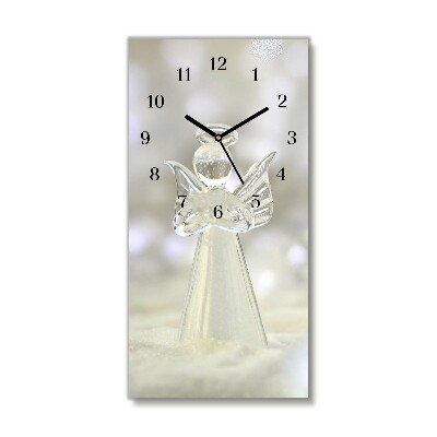 Wandklok Verticaal Welkom Glas Angel Ornament