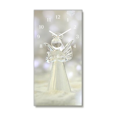 Wandklok Verticaal Welkom Glas Angel Ornament