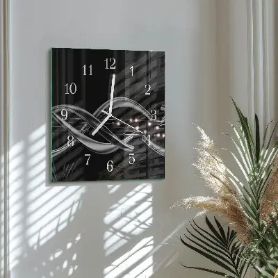 Vierkante glazen klok Abstractie