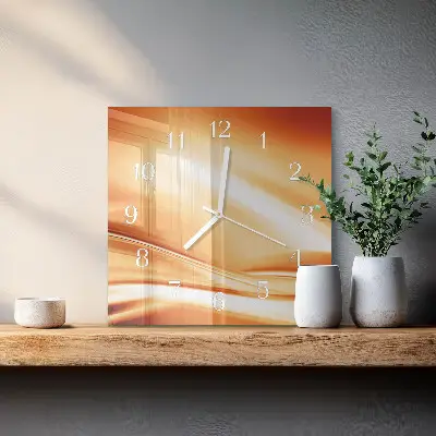 Moderne wandklok glas vierkant Abstractie