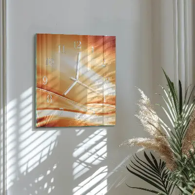 Moderne wandklok glas vierkant Abstractie