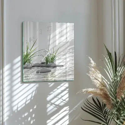 Vierkante glas klok Stenen