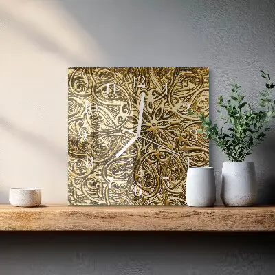 Moderne wandklok glas vierkant Mozaïek
