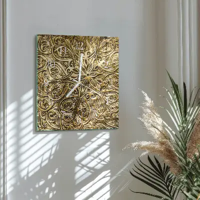 Moderne wandklok glas vierkant Mozaïek