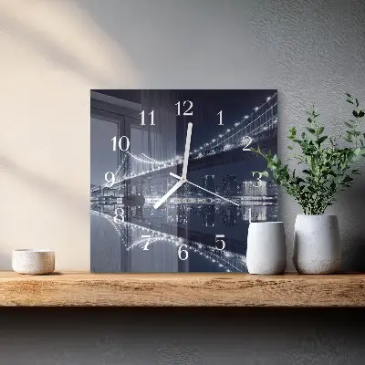 Vierkante glas klok Brug