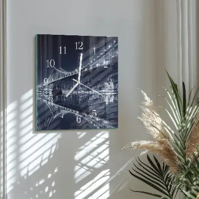 Vierkante glas klok Brug