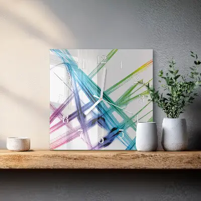Vierkante glazen klok Abstractie