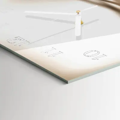Vierkante glazen wandklok Abstracte lijnen