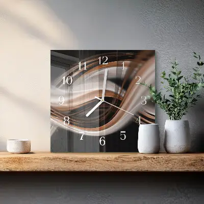 Vierkante glas klok Abstracte kunst