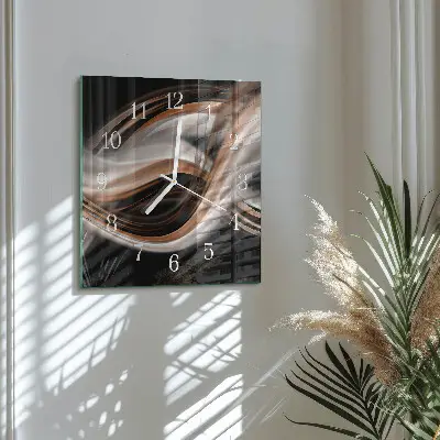 Vierkante glas klok Abstracte kunst