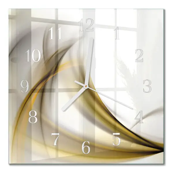 Decoratieve glazen klok vierkant Abstracte lijnen