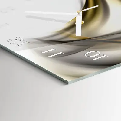 Decoratieve glazen klok vierkant Abstracte lijnen