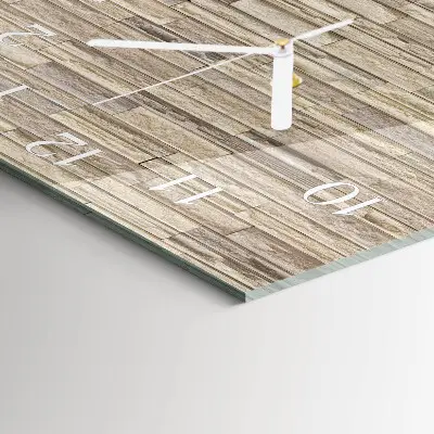 Vierkante glazen wandklok Muur