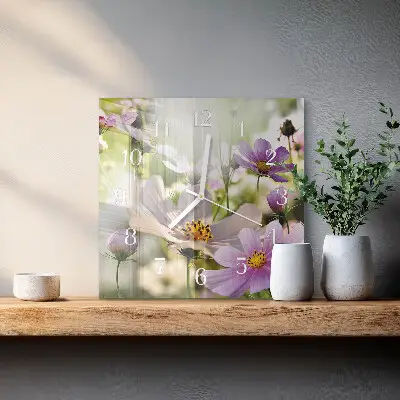 Decoratieve glazen klok vierkant Kosmos