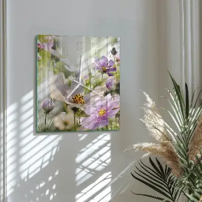 Decoratieve glazen klok vierkant Kosmos