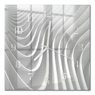 Moderne wandklok glas vierkant Abstractie