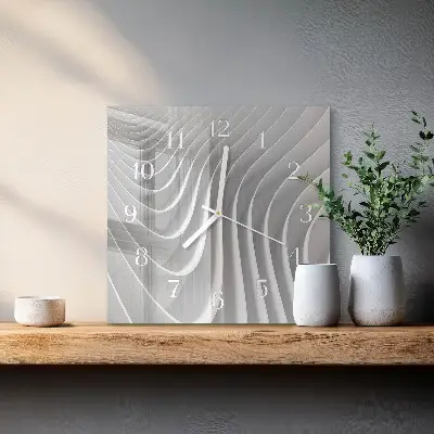 Moderne wandklok glas vierkant Abstractie