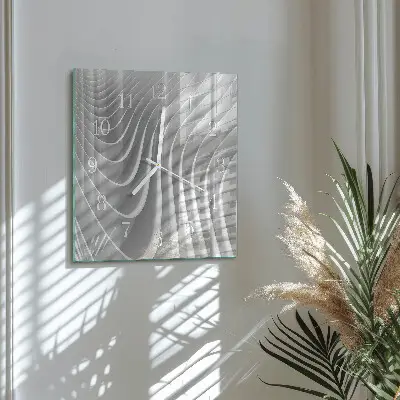 Moderne wandklok glas vierkant Abstractie