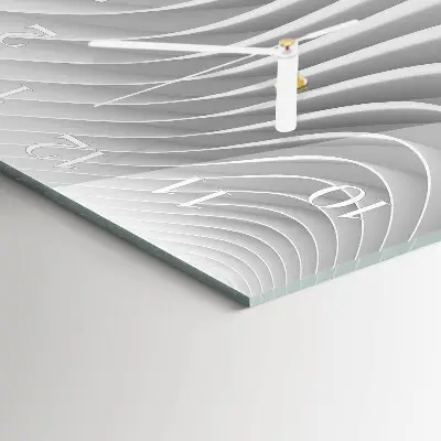 Moderne wandklok glas vierkant Abstractie