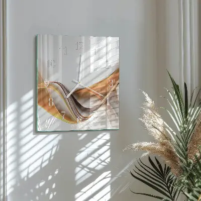 Vierkante glas klok Abstractie