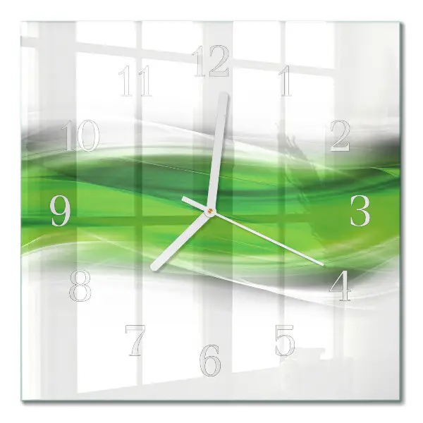 Moderne wandklok glas vierkant Abstractie