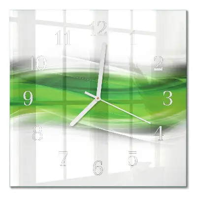 Moderne wandklok glas vierkant Abstractie