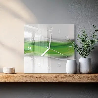 Moderne wandklok glas vierkant Abstractie