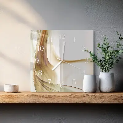 Vierkante glas klok Abstractie