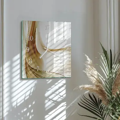 Vierkante glas klok Abstractie