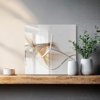 Decoratieve glazen klok vierkant Abstractie