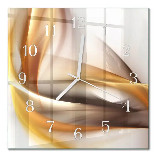 Moderne wandklok glas vierkant Abstractie
