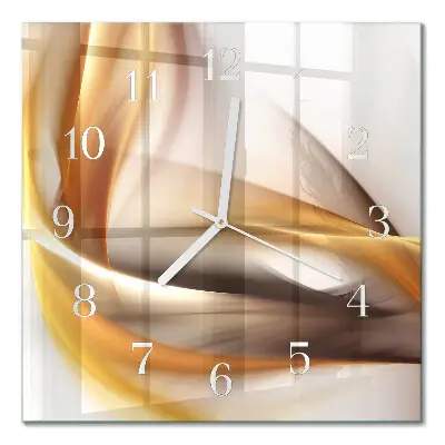Moderne wandklok glas vierkant Abstractie