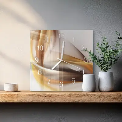 Moderne wandklok glas vierkant Abstractie
