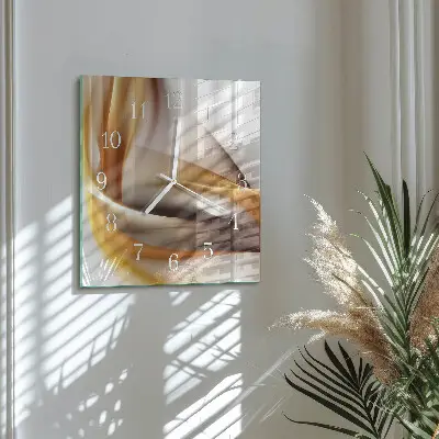 Moderne wandklok glas vierkant Abstractie